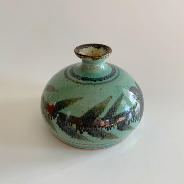 Michael Ward Signed Stoneware Bud Vase