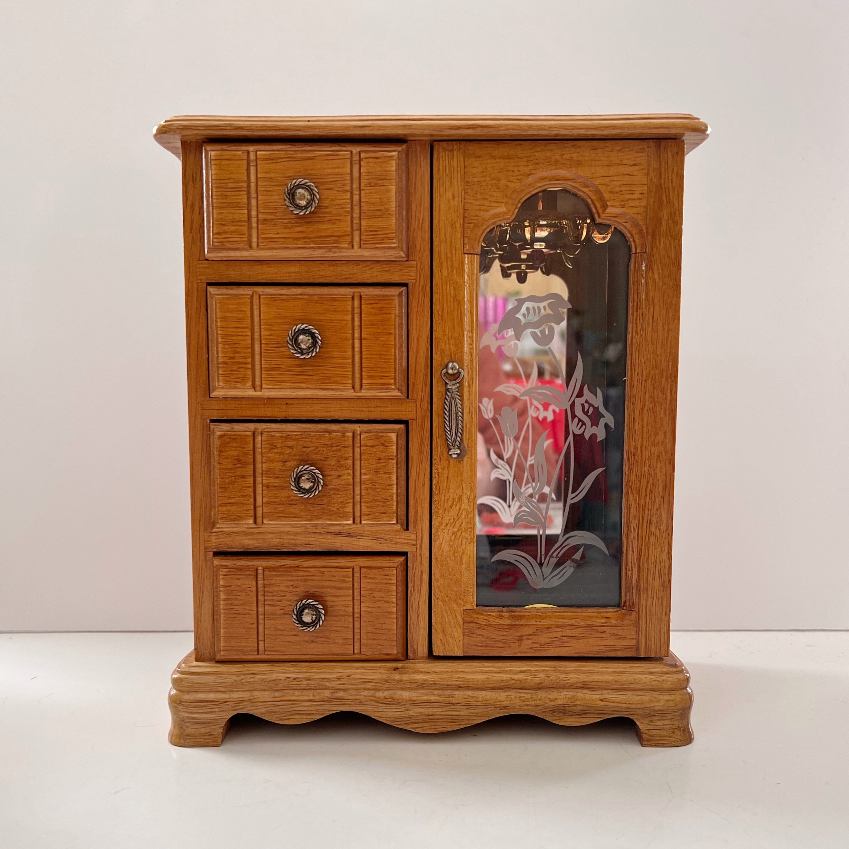 Gunther Mele 1976 Wood Jewelry Box Apothecary Storage Gunther Mele 1976 Wood Jewelry Box Apothecary Storage