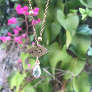 Dainty Crystal Hoop Necklace // Hooper Necklace