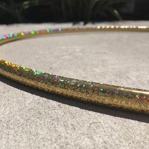 Gold Sparkle Polypro Hoop // Performance Polypro Hula Hoop // Choose Your Tubing and Diameter image 1
