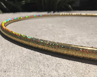 Gold Sparkle Polypro Hoop // Performance Polypro Hula Hoop // Choose Your Tubing and Diameter