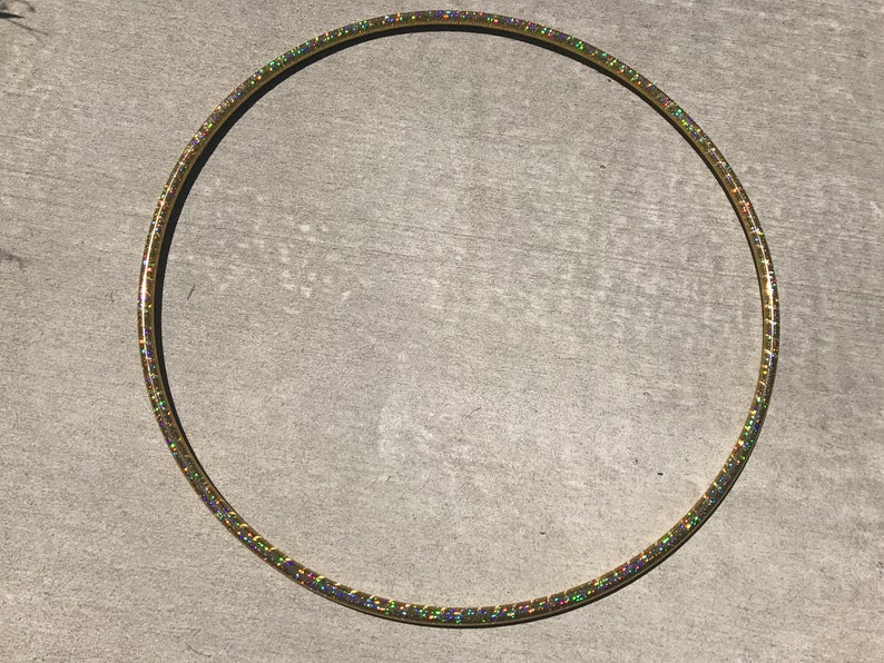 Gold Sparkle Polypro Hoop // Performance Polypro Hula Hoop // Choose Your Tubing and Diameter image 2