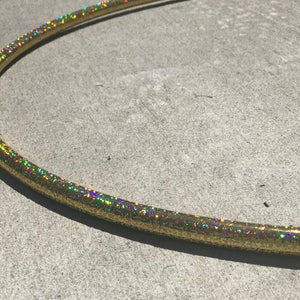 Gold Sparkle Polypro Hoop // Performance Polypro Hula Hoop // Choose Your Tubing and Diameter image 3