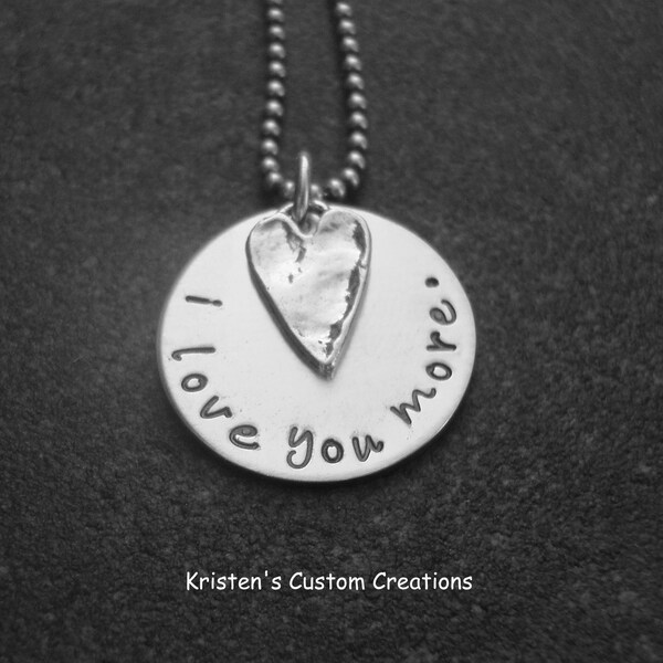 I Love u meer ketting Love You More ik hou van je meer sieraden verjaardag cadeau Valentijn cadeau Moederdag dag klaar om te verzenden