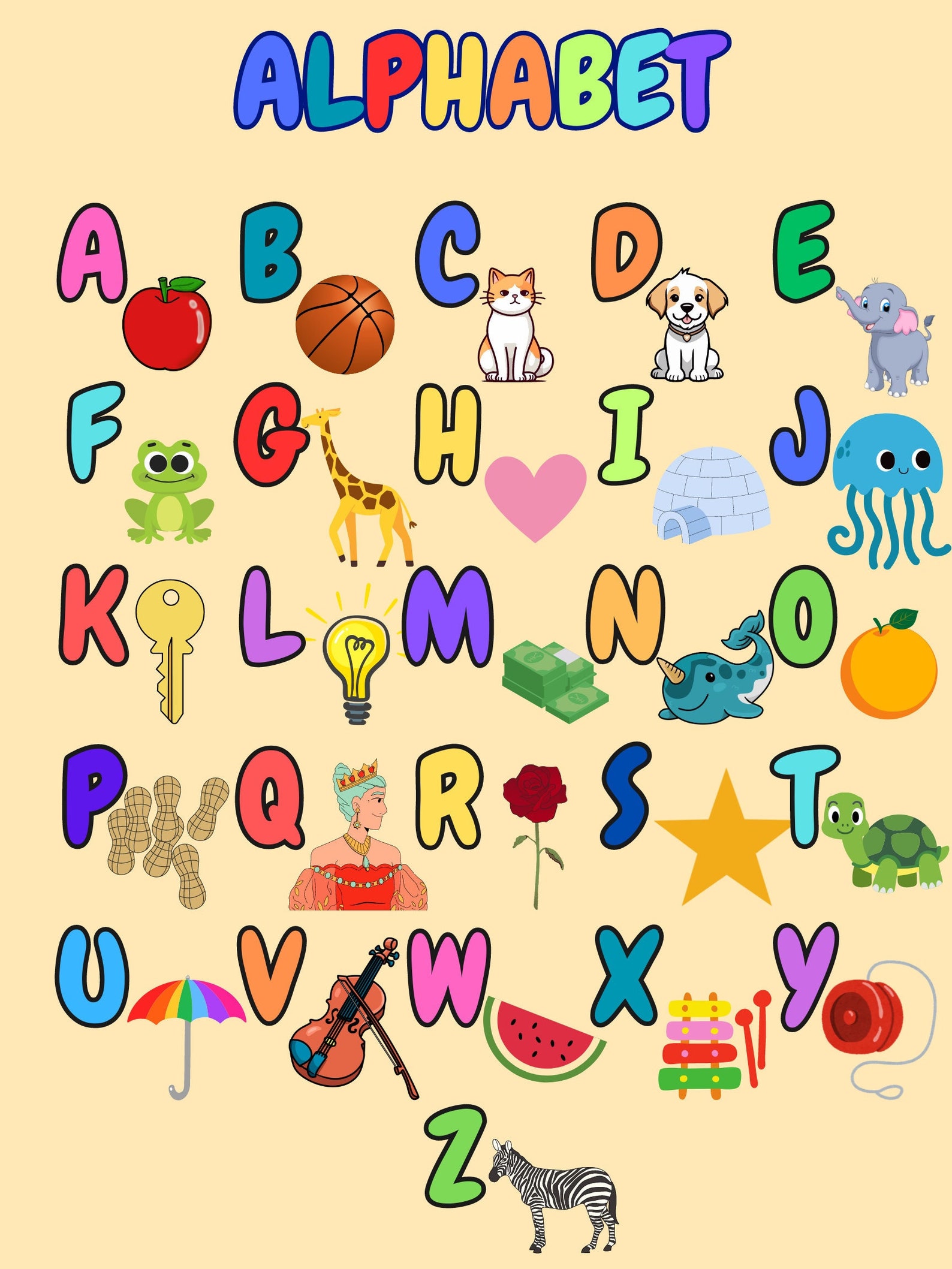 Alphabet Printable - Etsy