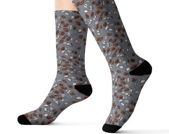 Touchdown Thread Socks, fun socks, novelty socks, football socks, colorful socks, fun, colorful, football, playful, playful socks