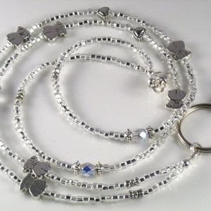 Dog Beaded Lanyard, Cute dog id badge holder, nurse lanyard, teacher lanyard