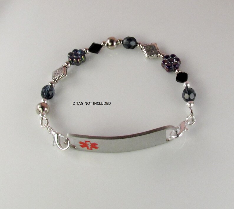 Medical Bracelet Attachment Only NIGHT FALL for Your ID Tag Etsy
