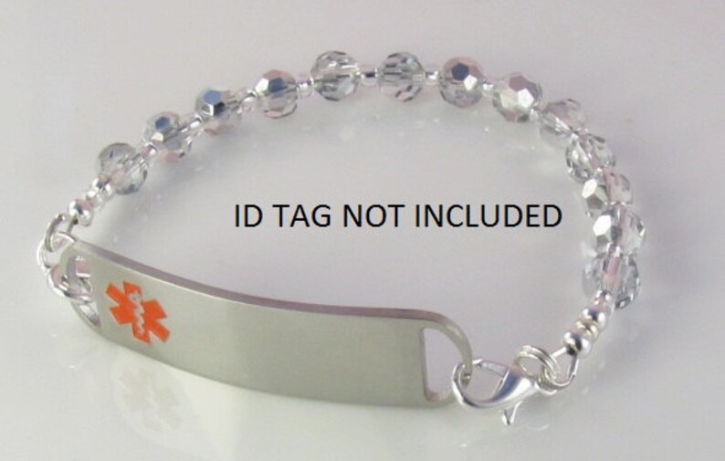 Medical Bracelet Attachment Only SILVER STREAK for Your ID Tag Etsy