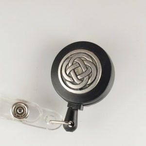 Keltischer Knoten ID Reel Irisches Perlen Schlüsselband ID Reel einziehbar