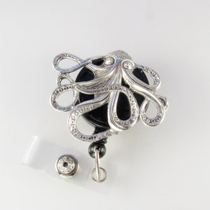 Octopus Squid Badge Reel ELUSIVE id card holder retractable lanyard