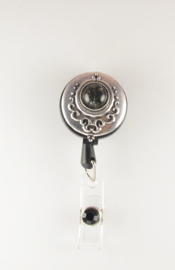 Sweet Owl Moonlight Night Retractable Reel Chrome Badge ID Card Holder Clip