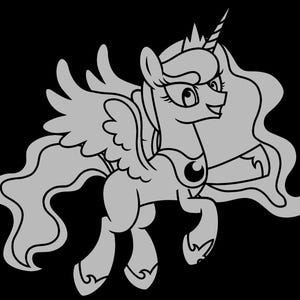 Black &Silver My Little Pony Princess Luna T-Shirt