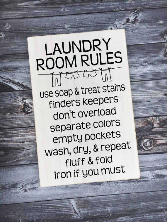 Laundry Room Rules Subway Art Laundry Decor Fluff And Fold Wash Dry Repeat Wood Sign Clothesline Laundry Sign Style Hm109