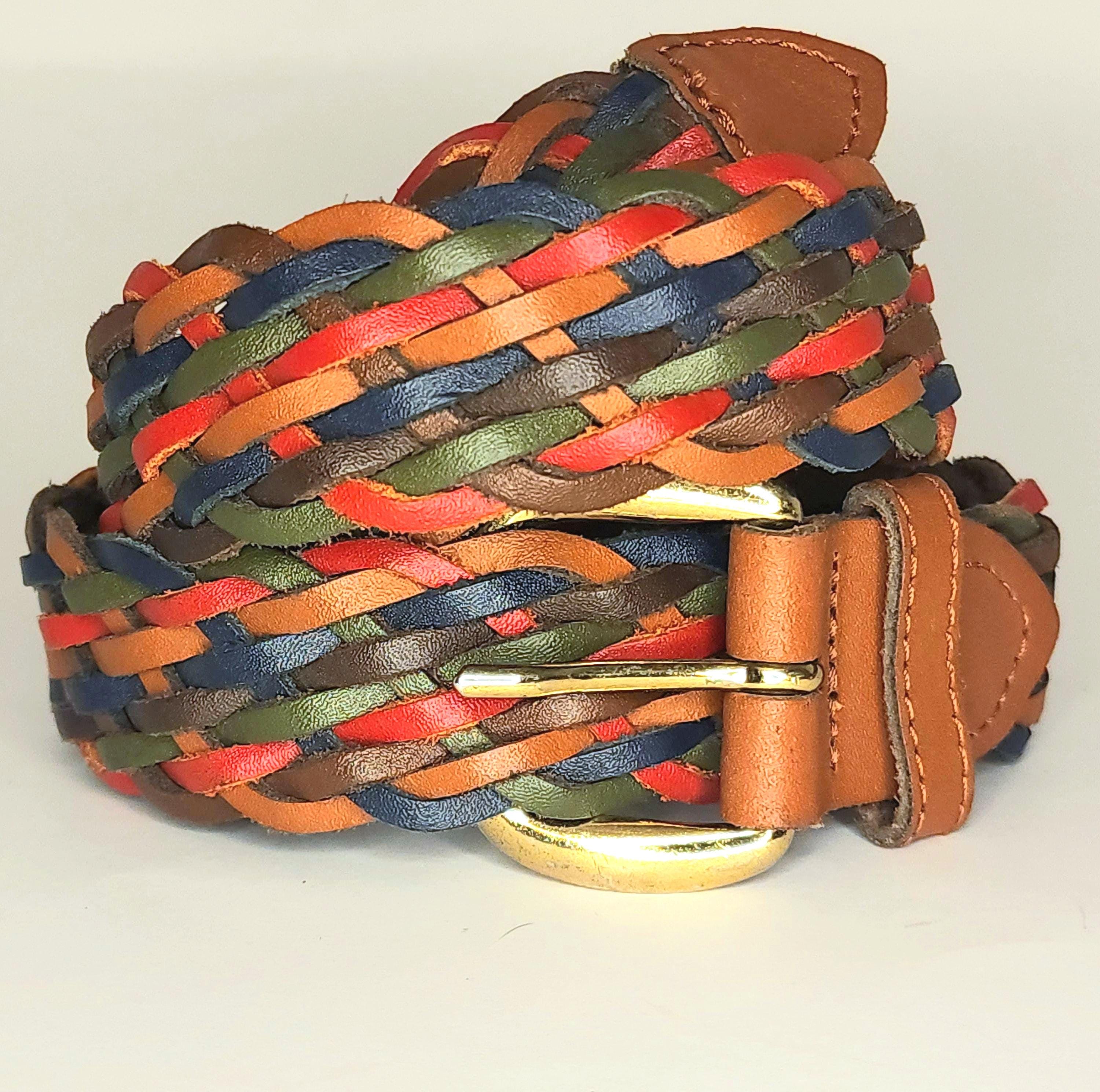 Vintage‎ 80s Leather  bling rainbow belt M SATINIOR Rainbow Belt PU Leather Waist Belt Women Girls  main image 2