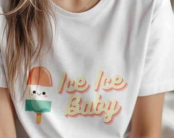 Cool Summer T-Shirt "ice ice baby" Jersey Unisex Surfing Shirt Beach Vibes