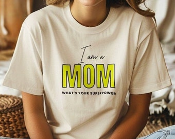 Super Mom T Shirt Musthave Superpower Mom Shirt 100% Cotton Mama Shirt Mom to Be Gift Idea Ökotex