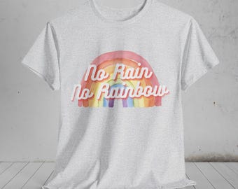 No Rain No Rainbow Summer T-Shirt - Jersey Unisex Surfing Shirt Beach Vibes