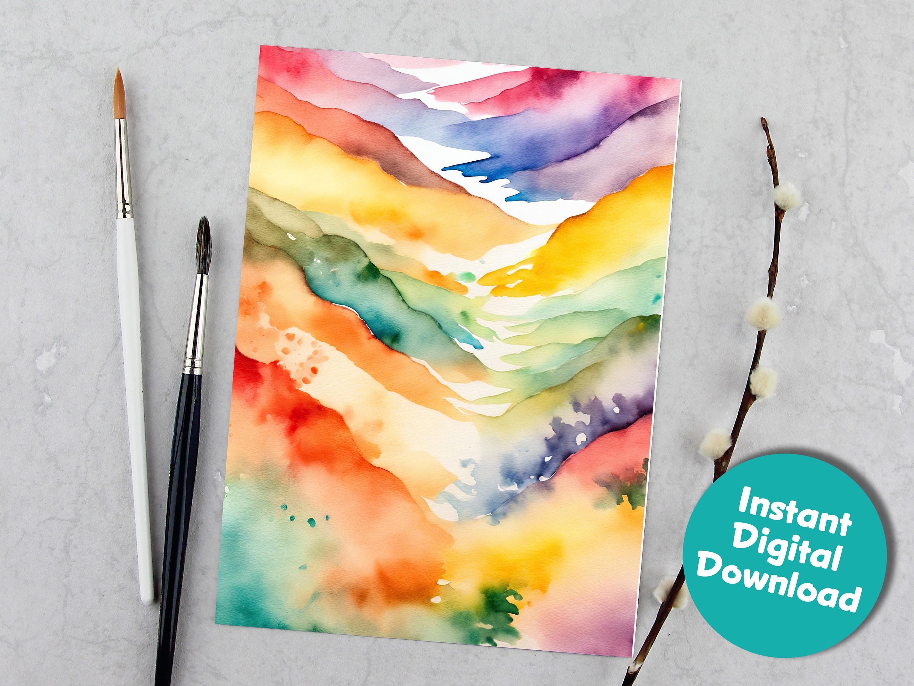 25 Reverse Coloring Pages - 'abstract Landscapes' Instant Download ...
