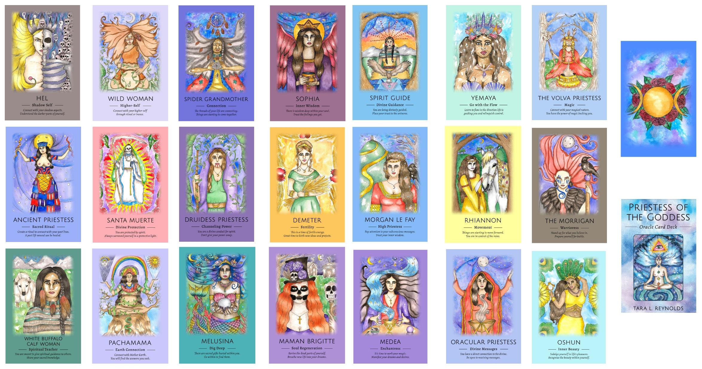 Oracle Card Deck Goddess Art Goddess Oracle Cards Sacred Etsy