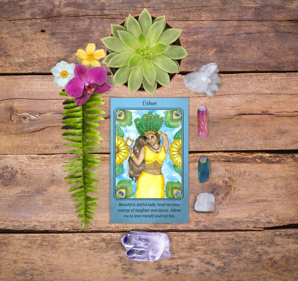 Goddess Art Goddess Oshun Prayer Card Altar Card African Etsy