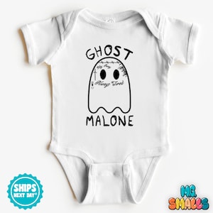 Funny Halloween Baby Bodysuit Ghost Malone Toddler Halloween Baby Bodysuit Graphic Tees Kids Stay Spooky T Ghost Malone Baby Bodysuit #0138