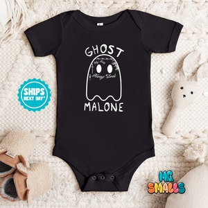 Funny Halloween Baby Bodysuit Ghost Malone Toddler Halloween Baby Bodysuit Graphic Tees Kids Stay Spooky T Ghost Malone Baby Bodysuit #0138