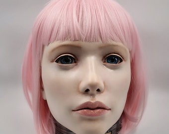 Kigurumi Puppenkopf Maske – Full-Head Cosplay Hood – TPU Resin Animegao/ Anime Maske – Crossplay & Photo Prop