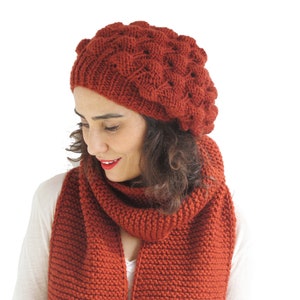 Wintermütze, Wollmütze, Wollmütze und Schal, Strickmütze und Schal, Weihnachtsgeschenk für Sie, Wollmütze und Schal-Set, Winter-Accessoires