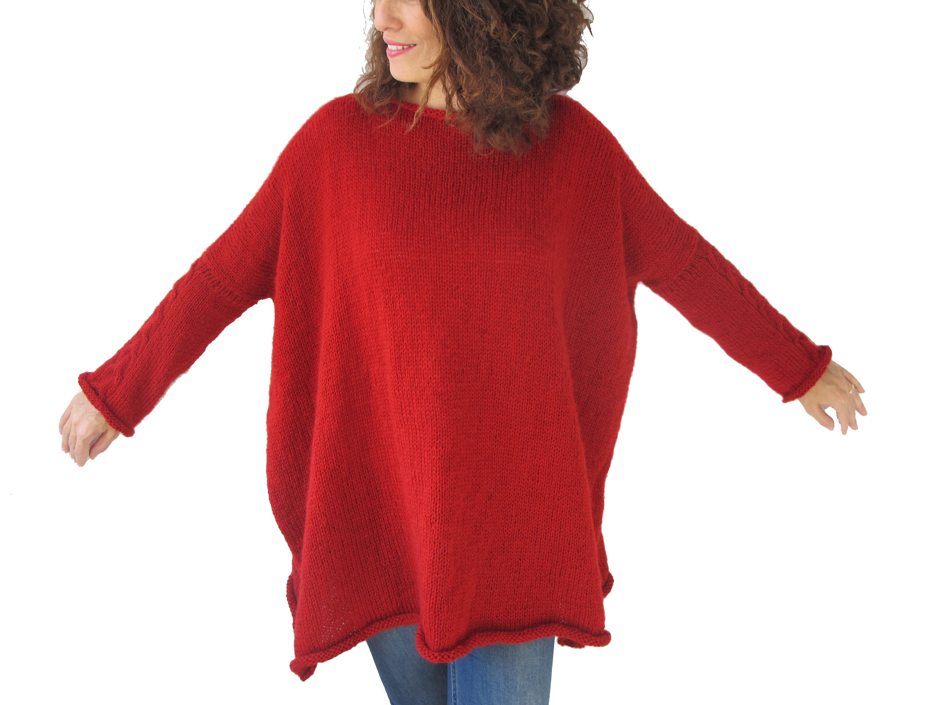 ADORA Full Size Lightweight Loose Knit Sweater Plus Size