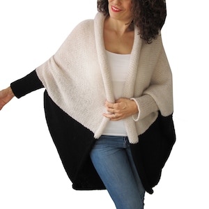 Wool Cardigan, Plus Size Cardigan, Open Front Cardigan, Wrap Cardigan, Plus Size Clothing, Oversized Cardigan