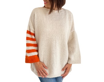 Wool Sweater, Woman Sweater, Knit Sweater, Hand Knit Sweater, Knitwear, College Sweater, Hand Knitted Sweater, Plus Size Sweater