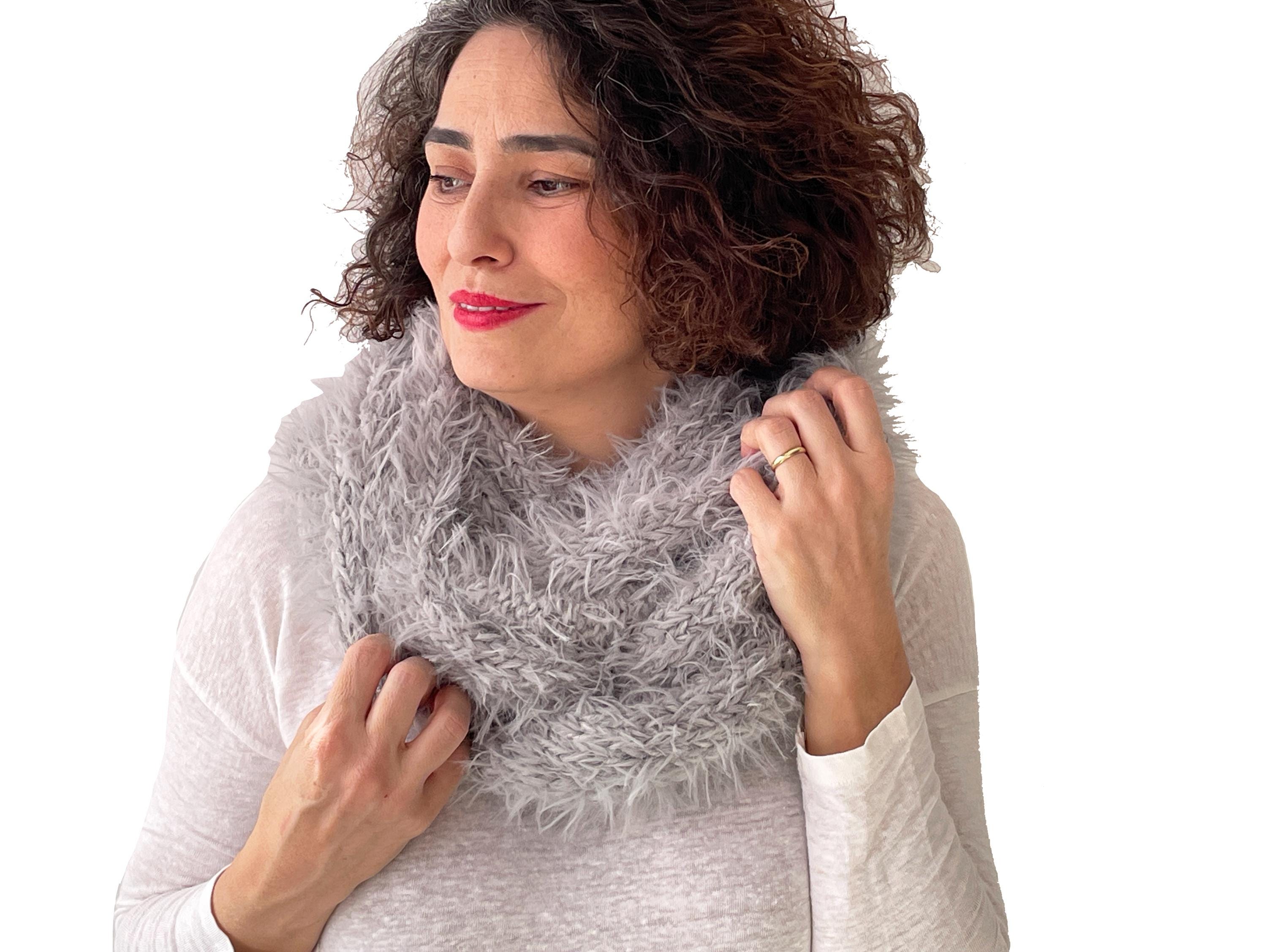 Hand Knitted Scarf, Neck Collar, Vegan Scarf, Gift for Her - Etsy