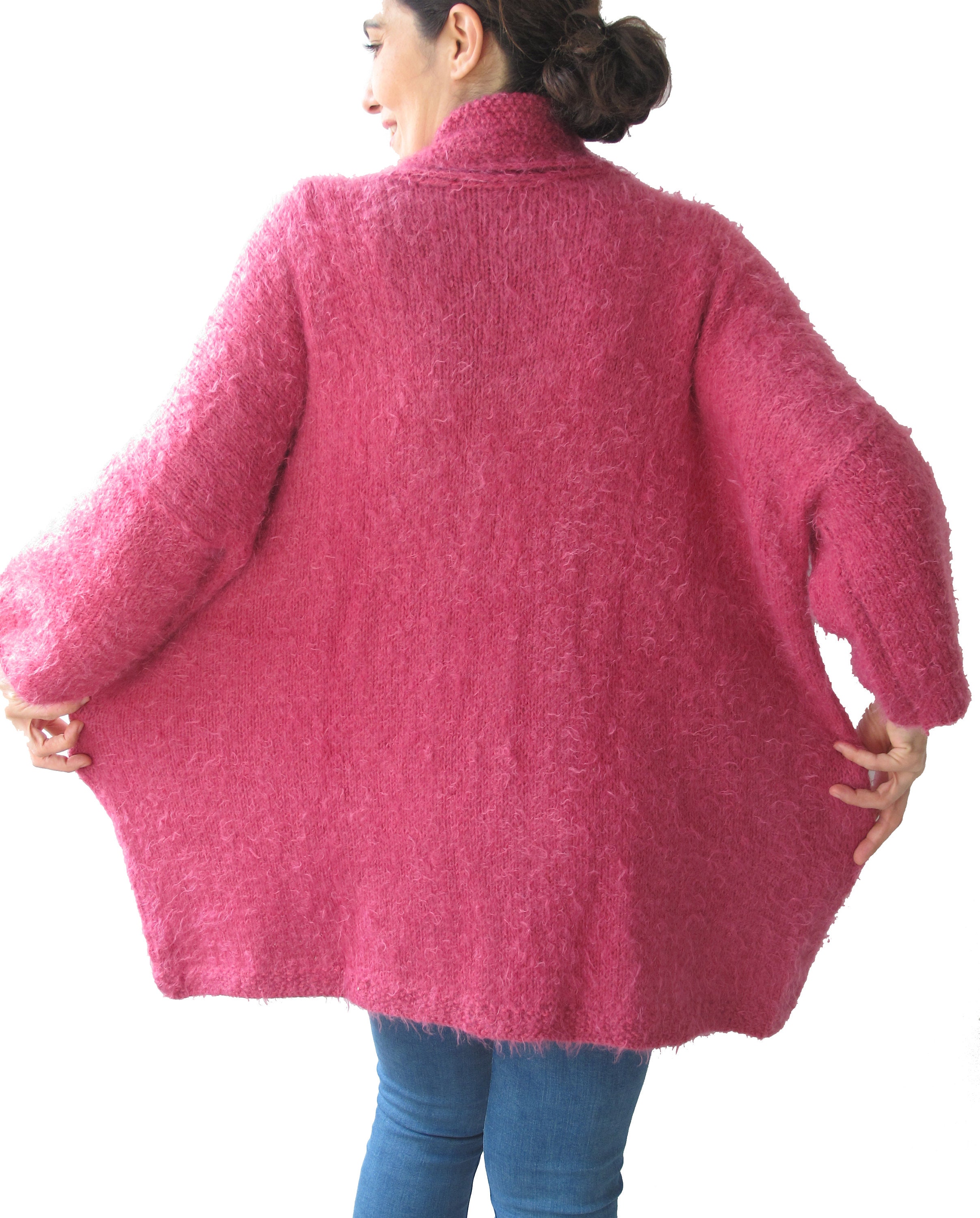 Hand Knitted Sweater Plus Size Jumper Over Size Sweater Hand Knit