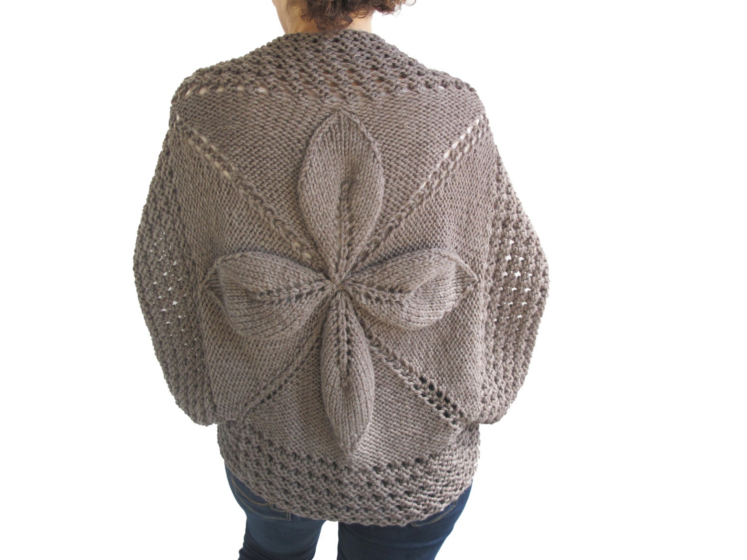 Brown Vintage Flower Cardigan by Afra Etsy