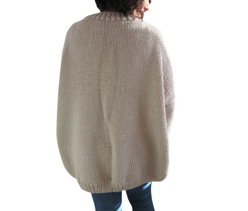 Chunky Cardigan, Hand Knit Cardigan, Oversize Cardigan, Loose Fit Cardigan, Plus Size Cardigan image 2