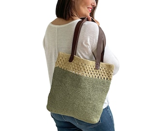 Woman Bag, Shoulder Bag, Paper Rope Bag, Crochet Bag, Summer Bag