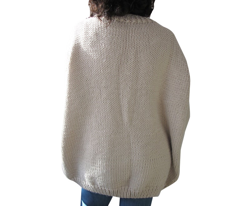 Chunky Cardigan, Hand Knit Cardigan, Oversize Cardigan, Loose Fit Cardigan, Plus Size Cardigan image 5