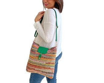Crochet Bag, Cross Body Bag, Knitting Bag, Shoulder Bag, Gift For Her, Crochet Shoulder Bag, Mother's Day, Vintage Style Bag