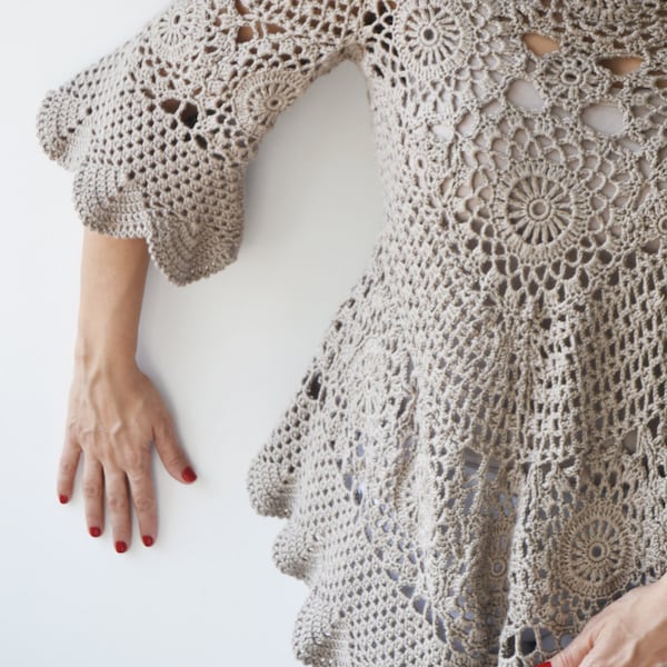 Crochet Sweater, Latte Crochet, Latte Sweater, Hand Knit Sweater, Hand Made, Crochet Wear, Plus Size Sweater, Crochet Clothes, Hand Knitted