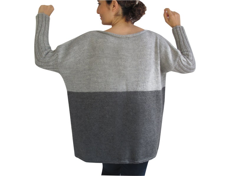 NEW Dark Gray Light Gray Sweater Plus Size Over Size Etsy