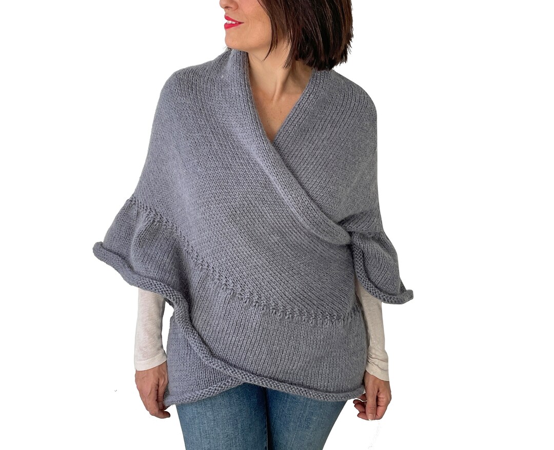Shawl Ruffle Wool Shawl, Knit Shawl, Outlander Inspired Shawl, Ruffled Shawl, Knit ...