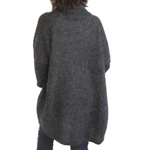 Plus Size Dark Gray Hand Knitted Sweater Tunic Sweater Dress by Afra - Etsy