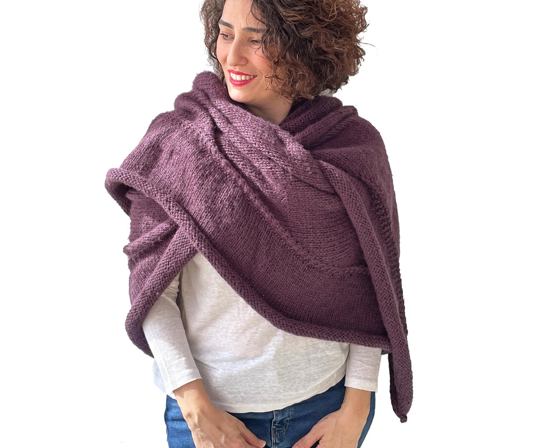 Shawl Ruffle Wool Shawl, Knit Shawl, Outlander Inspired Shawl, Ruffled Shawl, Knit ...