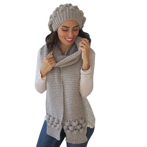 Wintermütze, Wollmütze, Wollmütze und Schal, stricken Wollmütze und Schal, Weihnachtsgeschenk für sie, Wollmütze und Schal Set, Winter-Accessoires