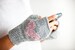 Fingerless Gloves, Arm Warmers, Valentines Day Gift, Hand Knit Gloves, Hand Made Glove, Hearted Mittens, Hand Knit Heart. Heart Design, 