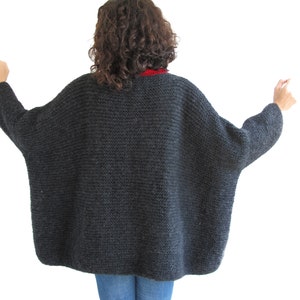 Hand Knit Sweater, Wool Woman Sweater, Oversized Sweater, Oversized Jumper, Plus Size Sweater, Loose Fit Sweater image 3