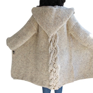 Knit Cardigan, Maxi Cardigan, Casual Cardigan, Hooded Coat, Hooded Knitted Coat, Long Cardigan, Wool Overcoat