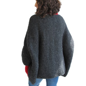 Hand Knit Sweater, Wool Woman Sweater, Oversized Sweater, Oversized Jumper, Plus Size Sweater, Loose Fit Sweater image 5