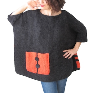 Oversized Sweater, Boho Clothing, Oversized Jumper, Bohomian Clothing, Plus Size Sweater, Loose Fit Sweater